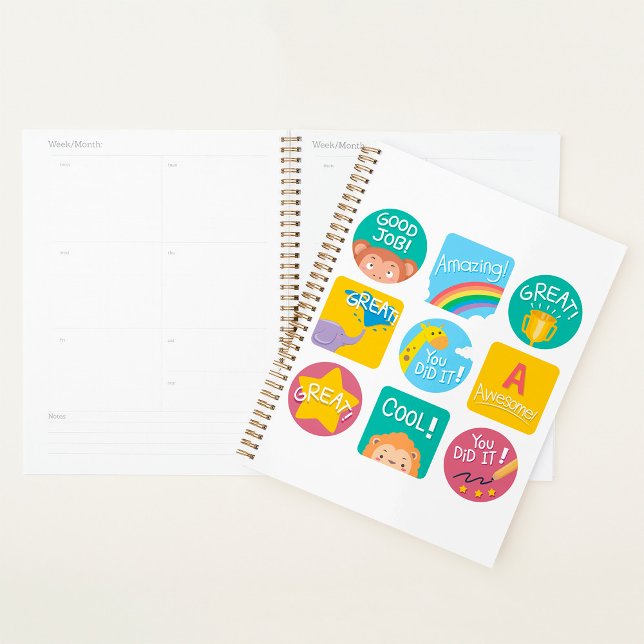 Cute Animal Reward Motivational Classroom Labels  Planner (Creator Uploaded)