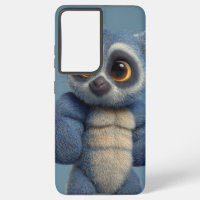 Cute Animal Samsung Case – Blue Loris Illustration