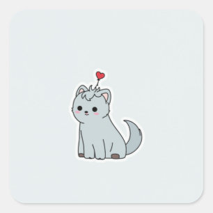Cute Animal Square Sticker