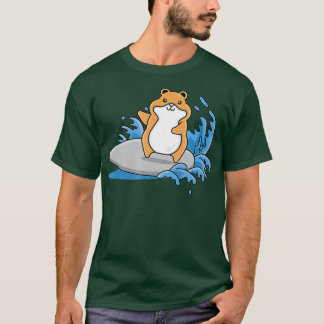 Cute Animal Surfing Hamster Lover T-Shirt