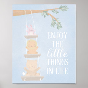 Cute animal swing design poster