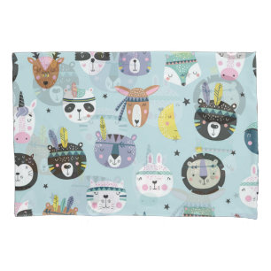 Cute Animal Tribal: Boho Pattern Pillowcase