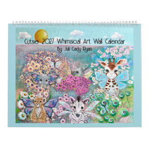 Cute Animals 2027 Whimsical Art Calendar