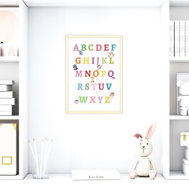 Cute Animals Alphabet Baby Nursery Poster (Creator Uploaded)
