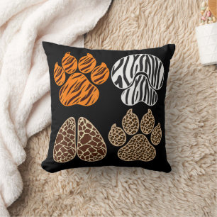 Cute Animals Animal Print Design Adorable Wildlife Cushion