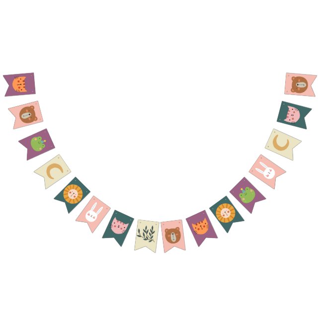 Cute Animals Baby room Nursery  Bunting (All)