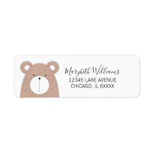 Cute Animals Baby Shower Address Labels Tiger