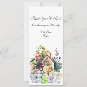 Cute Animals Baby Shower Thank You Card