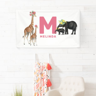 Cute Animals Baby's Nursery Kids Room Wall Décor Banner