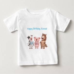Cute Animals Band Birthday Baby T-Shirt