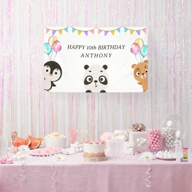 Cute Animals Birthday  Banner (Party)