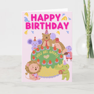 Cute Animals birthday card