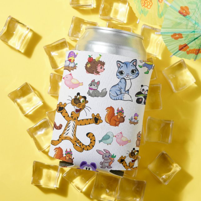 Cute Animals  Can Cooler (In Situ Summer)