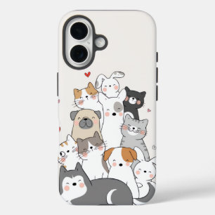 cute animals iPhone 16 case