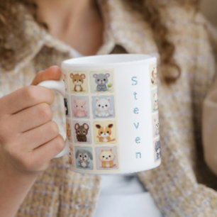 Cute Animals I Kids Custom Name Coffee Mug