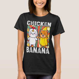 Cute Animals In Chicken And Banana Costumes Kawaii T-Shirt