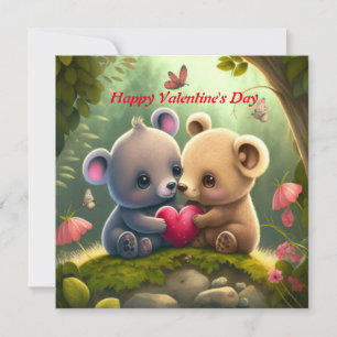 Cute animals in love     card