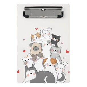 Cute animals mini clipboard