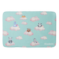 Cute Animals On Clouds Monogram