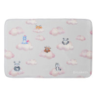Cute Animals On Clouds Monogram