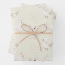 Cute animals on pale green