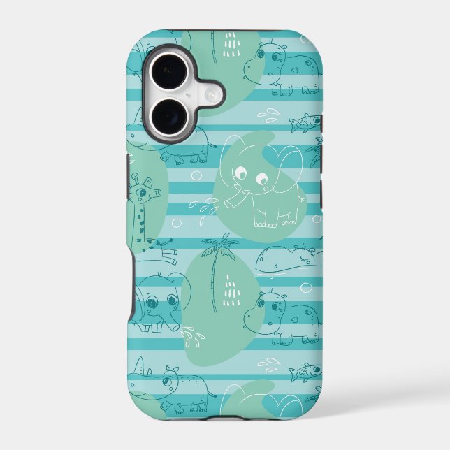Cute animals playing with water 1 (Back)