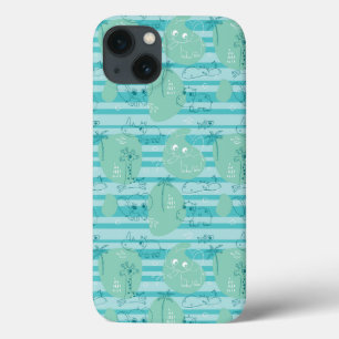 Cute animals playing with water 1 iPhone 13 case