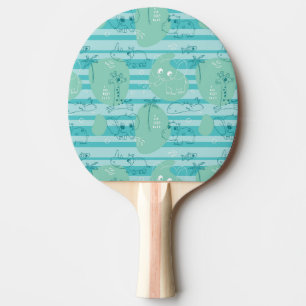 Cute animals playing with water 1 ping pong paddle