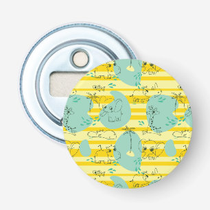 Cute animals playing with water 2 bottle opener