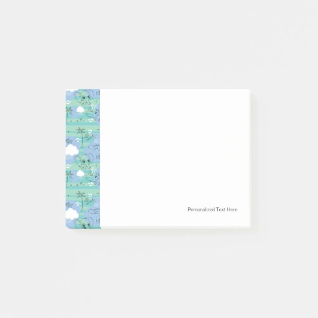 Cute animals playing with water 3 post-it notes (Front)