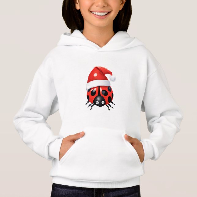 Cute animals winter Ladybug Santa Christmas   (Front)