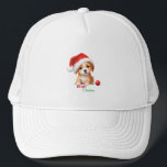 Cute animals winter puppy Dog Santa Christmas  Trucker Hat<br><div class="desc">Cute animals winter puppy Dog Santa Christmas</div>