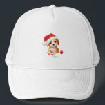 Cute animals winter puppy Dog Santa Christmas  Trucker Hat<br><div class="desc">Cute animals winter puppy Dog Santa Christmas</div>