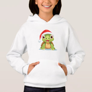 Cute animals winter turtle Santa Christmas