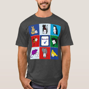 Cute Animals with Vaccinated Signs T-Shirt