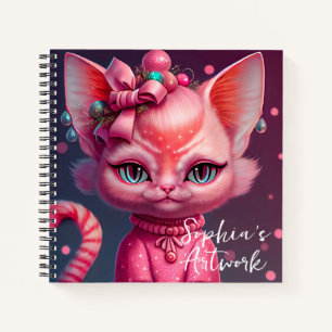 Cute Animated Cat Sketchbook Notebook