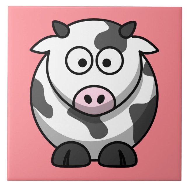 cute animated cow tile (Front)