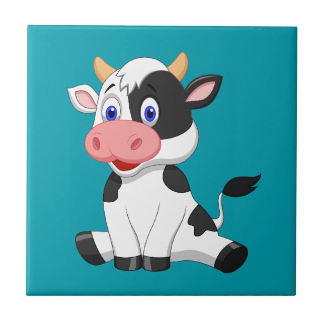 Cute animated Cow Tile (Front)