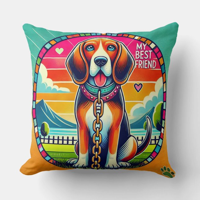 Cute Animated Dog Cushion (Front)