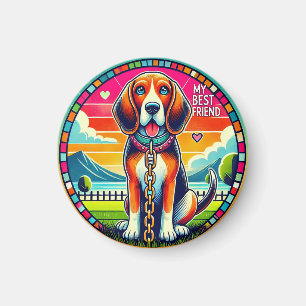 Cute Animated Dog Magnet