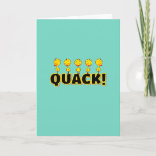 Cute Animated Ducks Quack Bold Word Fun Design Card