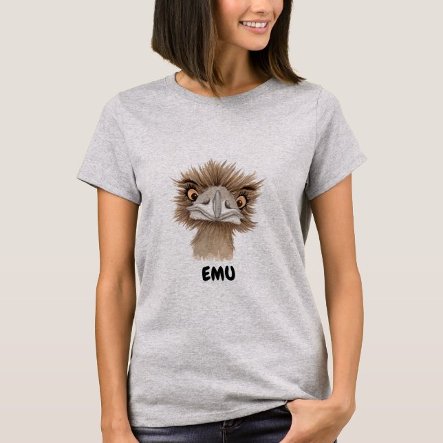 Cute animated Emu T-Shirt (Front)