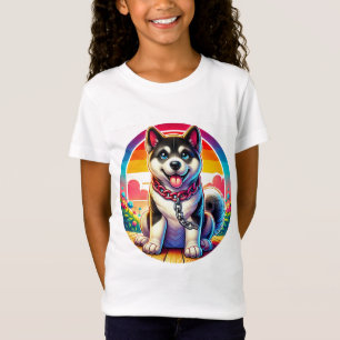 Cute Animated Puppy with Collar T-Shirt