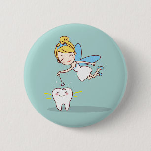 Cute animated tooth Fairy 6 Cm Round Badge