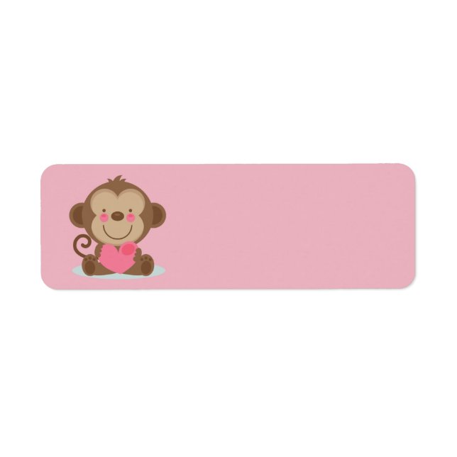 Cute Animated Valentine's Day Monkey (Front)