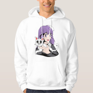 Cute Anime and Cats Lover Manga kawaii Graphic Ota Hoodie