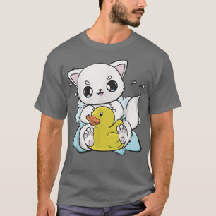 Cute Anime Arctic Fo With Yellow Duck 515  T-Shirt