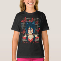 Cute Anime Butterfly Girl T-Shirt | Japanese Aesth