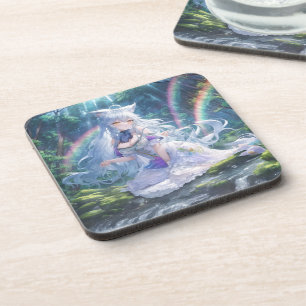 Cute Anime Cat Girl Coasters   Adorable Kawaii