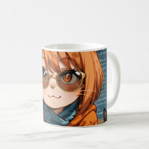 Cute Anime Cat Girl Coffee Mug